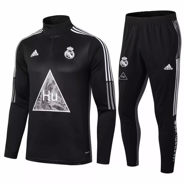 Trainingsanzug Real Madrid 2020-21 Schwarz Grau Fussballtrikots Günstig
